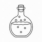 Potion Bottle Magic Halloween Icon Drink Editor Open sketch template