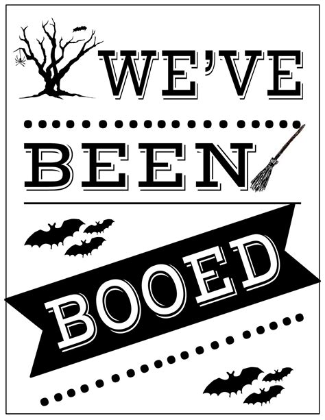 youve  booed  printable signs paper trail design