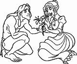 Coloring Pages Tarzan Jane Flowers Wecoloringpage sketch template