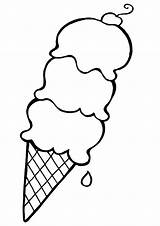 Ice Cream Coloring Pages Easy Print Food Kids Tulamama sketch template