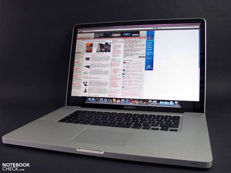 review apple macbook pro  early   ghz quad core glare type screen notebookcheck