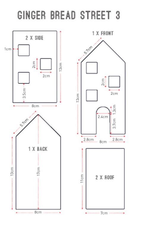 big gingerbread house template printable  printable templates