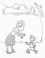 Coloring Pages Mother Son Mothers Color Kids Keller Flower Teresa Make Takes Helen Makeandtakes Playing Printable Print Creative Mama Crafts sketch template