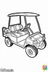 Golf Cart Clipart Golfing Coloring Transparent Webstockreview sketch template