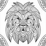 Lion Coloring Lions Head Kids Pages Patterns Adults Children Mandala Printable Adult Incredible Funny Justcolor sketch template
