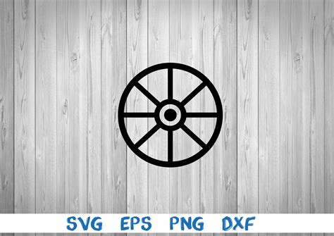 wagon wheel silhouette picture svg png eps dxf digital etsy