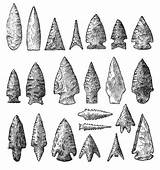 Arrowhead Artifacts Head Arrowheads Ankh Indians sketch template