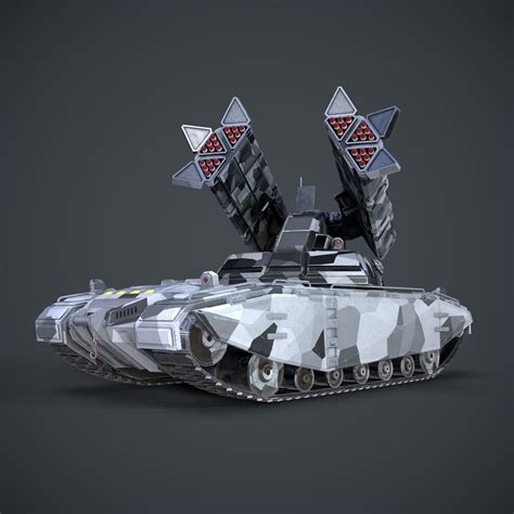 3d sci fi missile launcher tank cgtrader