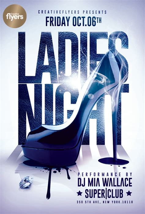 ladies night flyer party club psd creativeflyers