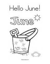June Coloring Hello Pages Noodle Twisty Months Twistynoodle Print Tracing sketch template