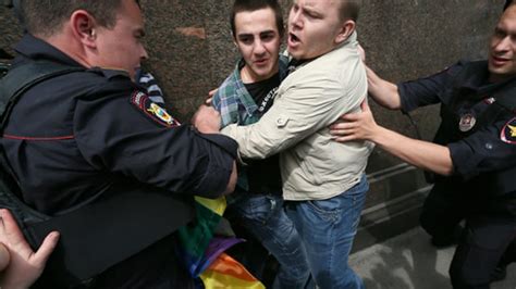 arrests made at gay rights protest in russia news al