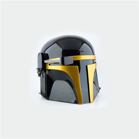 star wars jango fett gold black helmet mandalorian star