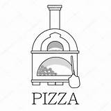 Pizza Oven Drawing Outline Stock Text Vector Brick Depositphotos Illustration Pizzeria Getdrawings Illustrations sketch template