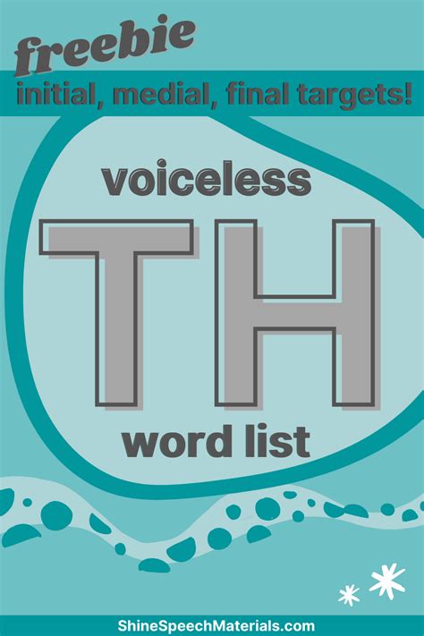 voiceless word list articulation speech language therapy  slps   speech
