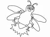 Bug Luciernaga Coloringhome sketch template