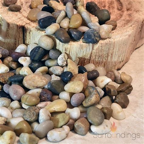 polished river pebbles