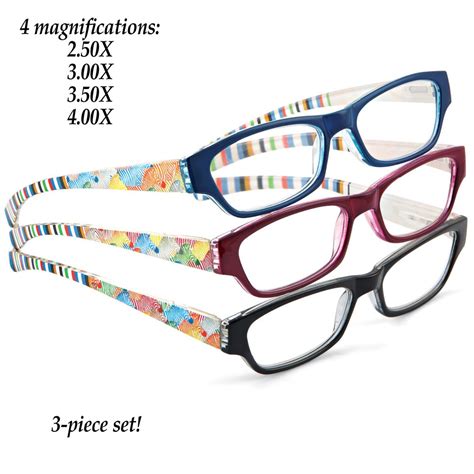 reading glasses set of 3 collections etc