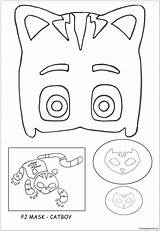Pj Masks Catboy Pages Coloring Color Coloringpagesonly Gekko sketch template