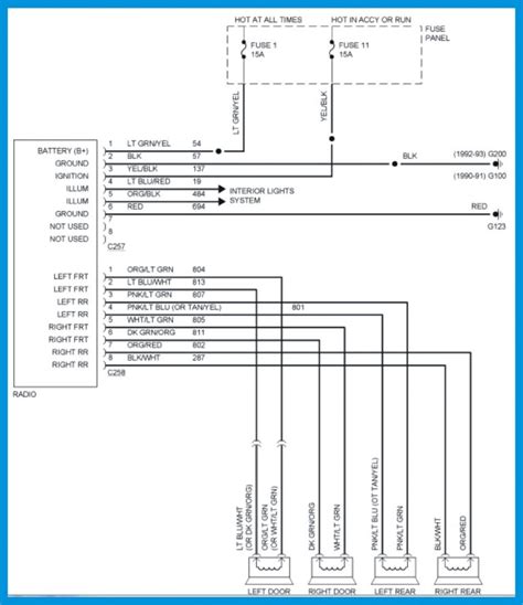 ford  wiring diagram radio