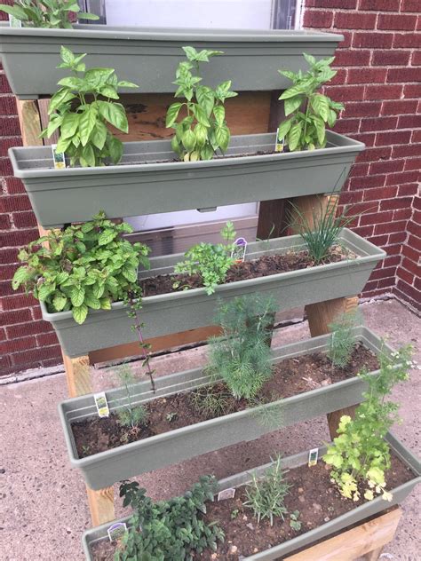 update turned  homemade multilevel planter   herb garden
