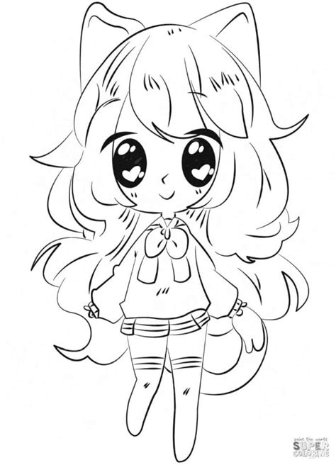 anime girl coloring pages lt