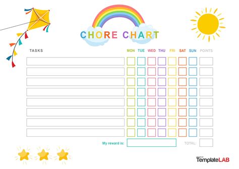 downloadable chore chart templates