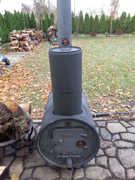 pin  diy barrel stove outdoor furnace