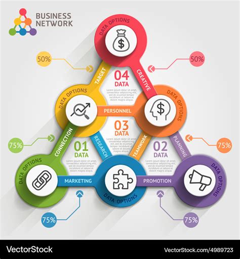 business marketing infographic template royalty  vector