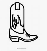 Cowboy Coloring Boot Boots Clipart Pngitem sketch template