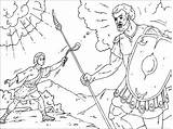 Goliath David Coloring Pages Coloringpages4u sketch template