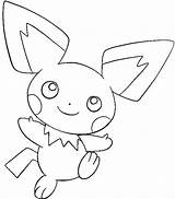 Pichu Coloring Drawing Pages Color Drawings Characters Online Do Colorluna sketch template