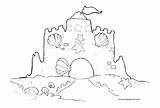 Sand Coloring Castle Sandcastle Pages Printable Drawing Colouring Sandbox Beach Print Shells Footprints Color Sheet Cliparts Kids Sandman Clipart Getcolorings sketch template