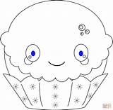 Kawaii Coloring Cupcake Pages Food Christmas Dessert Kids Desserts Library Clipart Printable Book Print Popular 43kb 1500 Categories sketch template