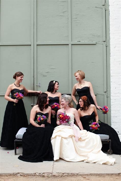 Are You Fond Of Black Bridesmaid Dresses Wedding Decoration Ideas‎