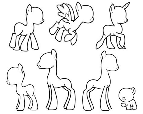 pony outline drawing  getdrawings