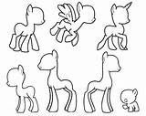 Pony Little Outline Drawing Mlp Draw Getdrawings sketch template