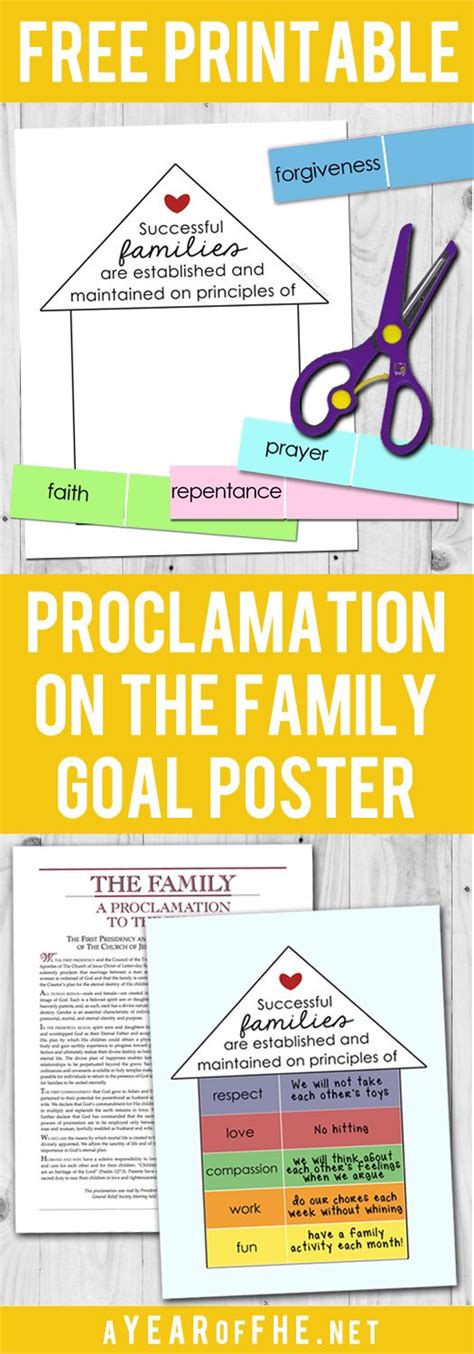 year lesson   proclamation   world family goals family
