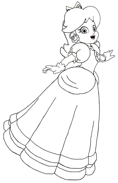 princess daisy coloring pages  getdrawings