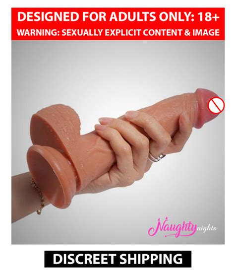 8 inch pink head realistic dildo 100 skin feel with