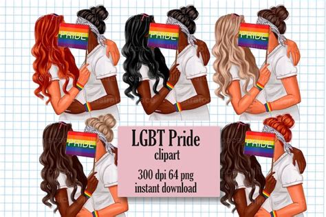 Lgbt Pride Clipart Lgbt Clip Art Lesbian Clipart Pride Png Etsy Australia