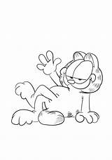 Garfield Coloring Pages Printable Coloring4free Cartoons A4 2778 Categories sketch template