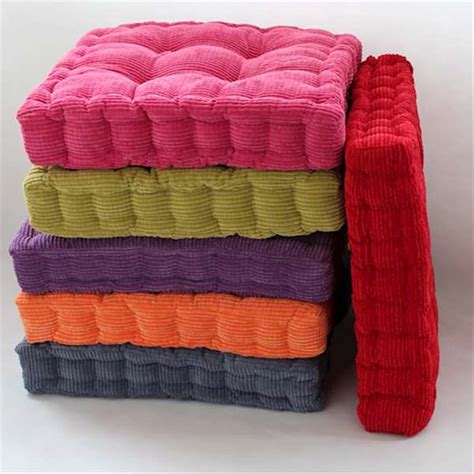 pack   comfortable soft corduroy tufted floor cushion thicken tufted cushion solid