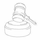 Gavel Judge Outline Template Coloring sketch template