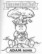 Garbage Pail Kids Coloring Pages Book Bomb Adam Geepeekay Drawing Printable Sheets Merchandise Boy Printables Boys Club sketch template
