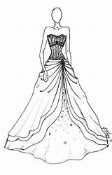 Drawing Prom Ball Gowns Dress Formal Drawings Dresses Getdrawings Johnathan Ruffle Organza Kayne Multi Party sketch template
