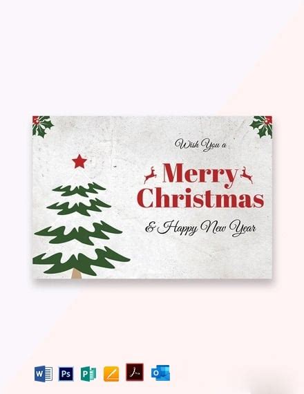 indesign christmas card template