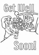 Coloring Well Get Soon Pages Better Feel Hope Printable Print Flowers Color Kids Template Card Getdrawings Boy Getcolorings Adult Violence sketch template