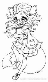 Coloring Girl Pages Chibi Fox Cute Yampuff Anime Deviantart Lineart Sheets Books Color Drawings Colouring Printable Animal Pattern Gabbys Manga sketch template