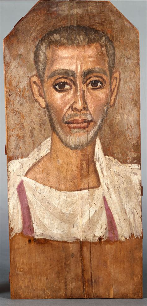 Mummy Portrait Of A Bearded Man C 250 Ce Roman Imperial Period Late