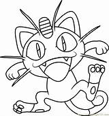Meowth Pokemon Coloring Pages Pokémon Color Getcolorings Printable Getdrawings Coloringpages101 sketch template